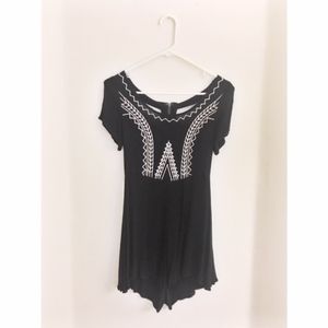 Black Patterned Brandy Melville Romper